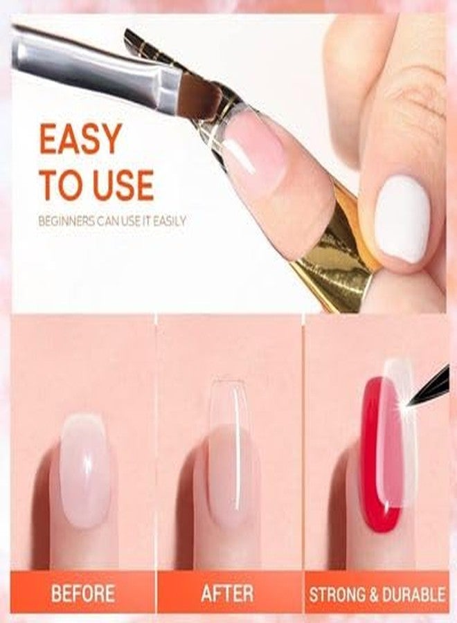 THR3E STROKES Builder Gel for Nails - 15ml | Clear, White, Pink, Nude | Professional Hard Gel for Nail Extensions, Overlays & Sculpting | Salon-Quality UV/LED GelNail Builder (Nude) - Image 4