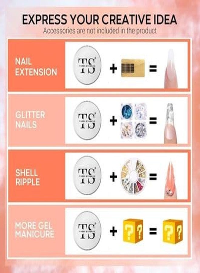 THR3E STROKES Builder Gel for Nails - 15ml | Clear, White, Pink, Nude | Professional Hard Gel for Nail Extensions, Overlays & Sculpting | Salon-Quality UV/LED GelNail Builder (Nude) - Image 3
