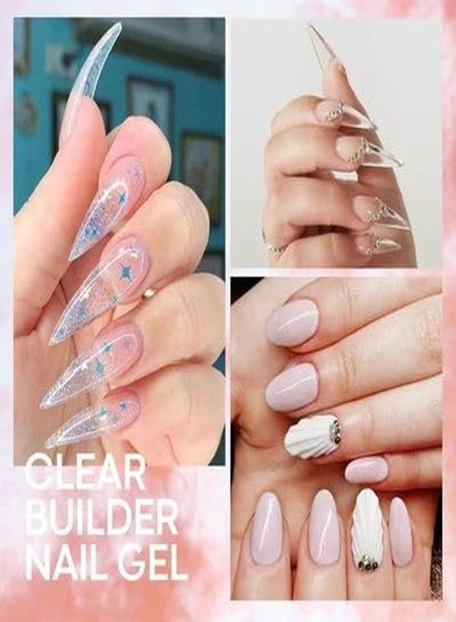 THR3E STROKES Builder Gel for Nails - 15ml | Clear, White, Pink, Nude | Professional Hard Gel for Nail Extensions, Overlays & Sculpting | Salon-Quality UV/LED GelNail Builder (Nude) - Image 2