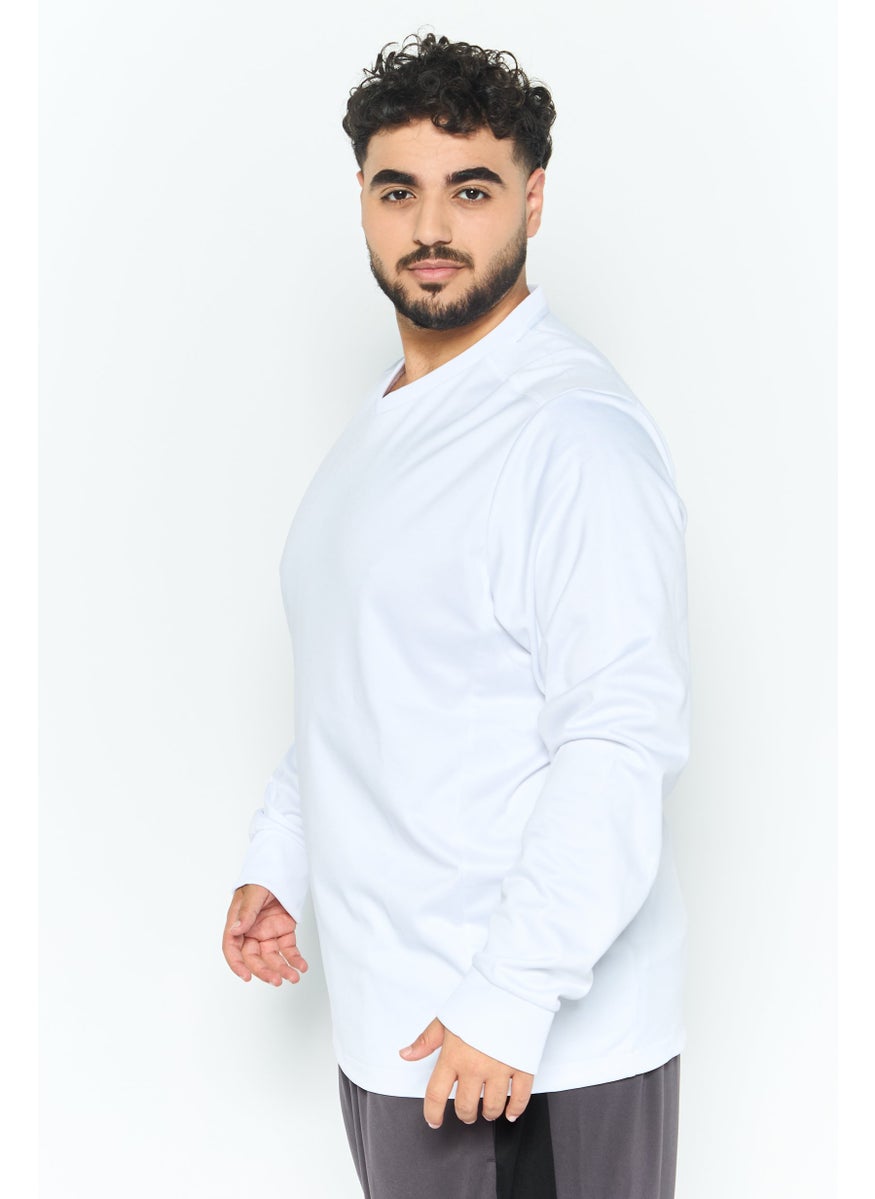 CASTORE - Men Sportswear Fit Long Sleeves Running Sweatshirts, White - Image 1