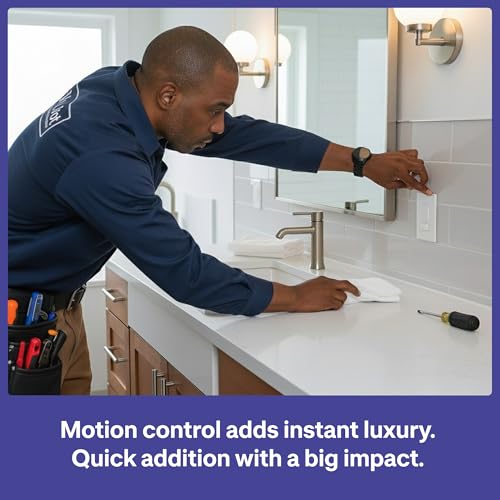 Lutron Maestro Motion Sensor Dimmer Switch for Bathroom, Garage, Laundry Room, and Closet, Occupancy and Vacancy Sensor, Single-Pole/Multi-Location, No Neutral Required, MSCL-OP153M-WH, White - Image 4