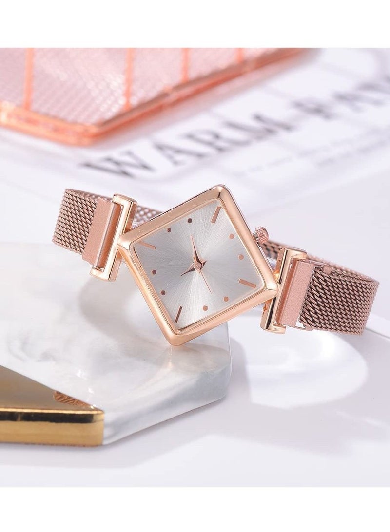 Excefore Womens Watch Ladies Watches Gifts Set with Bracelet, Rose Gold for Lady Female Girls Minimalist Simple Slim Thin Casual Dress Analog Quartz Wrist Waterproof - Image 3