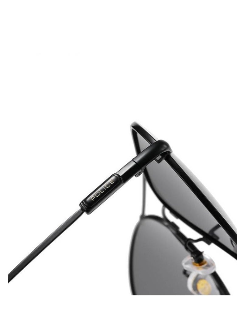 POLICE Pilot Polarized Sunglasses,Cycling Sunglasses, with UV 400 Protection Metal Frame for Men,Gun Grey - Image 2