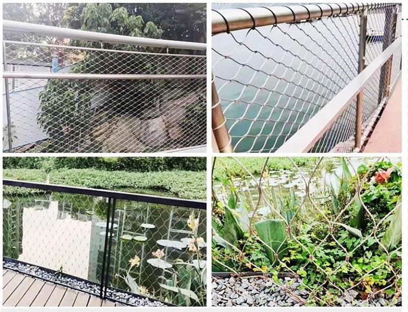 Stainless Steel Rope Wire Mesh Stainless Steel Wire Rope Netting, Flexible Cable Mesh Protection Boundary Impact Resistance, High Altitude Anti-Fall Net for Zoo Cage Fence, Balcony, Stair(7cm - Image 5