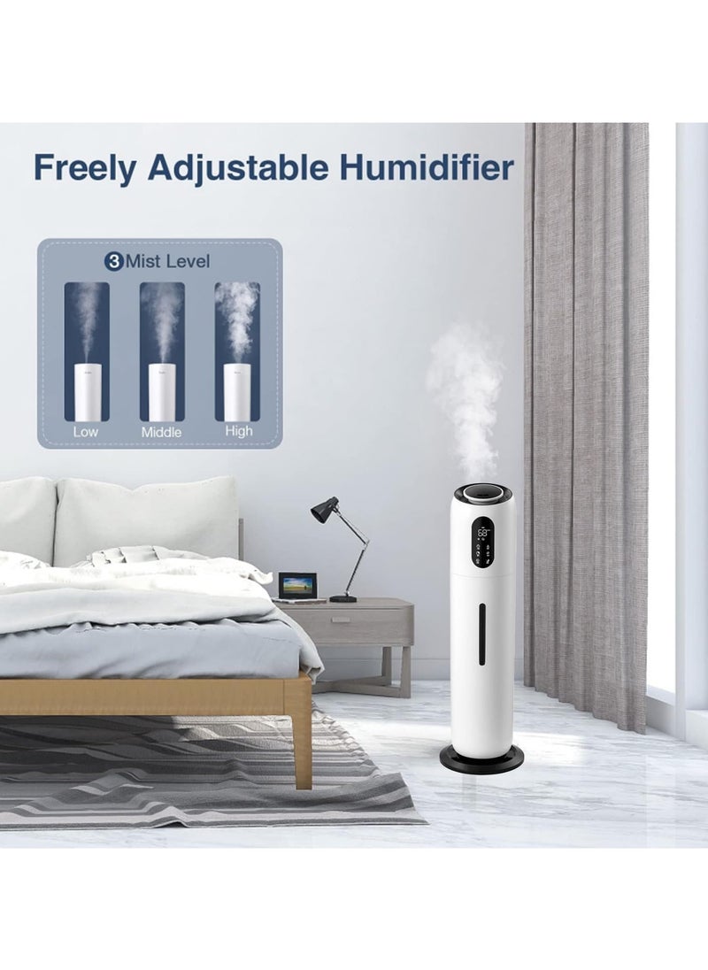 Jorunb Large Humidifiers for Bedroom, 9L/2.5Gal Ultrasonic Cool Mist Humidifier with Remote Control, 3 Speed Top Fill Cool Mist Humidifier for Bedrooms, Offices, Plants, Babies  - Image 3