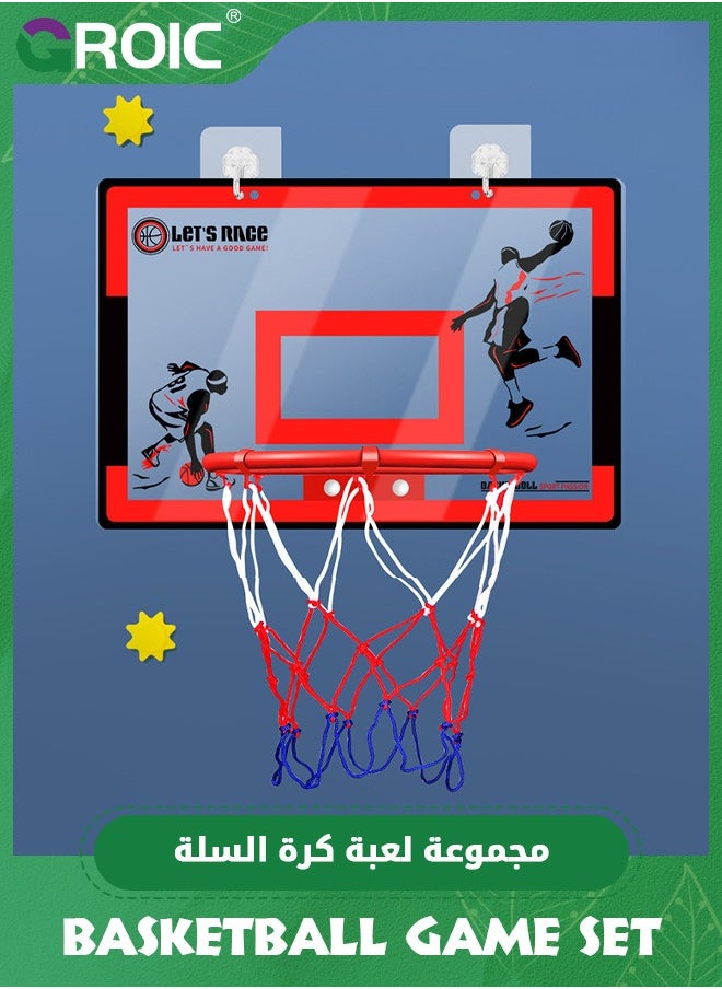 GROIC Basketball Game Set for Kids, Basketball Hoop & Stand Set with Sturdy Base, Basketball Toys Outdoor Indoor Sport Game Portable Basketball Goal Hoop Mini Basketball Game Toys  - Image 5