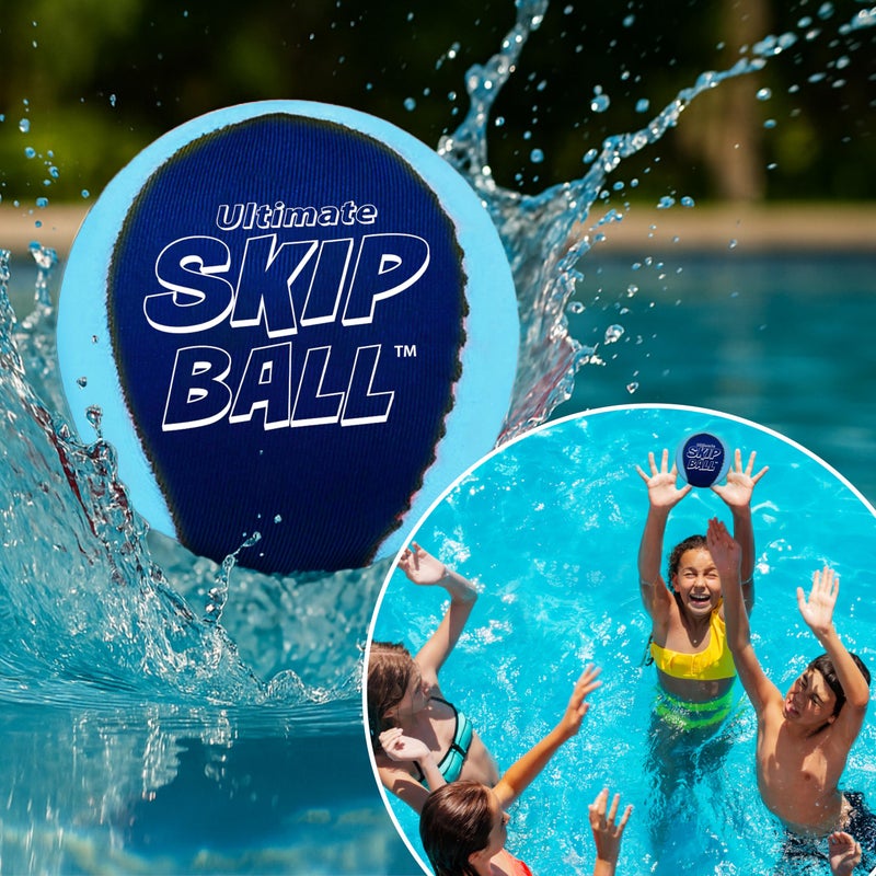Activ Life Ultimate Pool Skip Ball - Holiday Stocking Stuffer Water Skipping Ball Fun - Versatile Outdoor Fun & Pool Games & Beach Gear Water Toys for Kids - Navy/Teal - Image 4