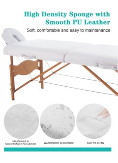 Meishida Foldable Massage Bed Adjustable Height Massage Table 2 Section Fold Spa Bed  - Image 4