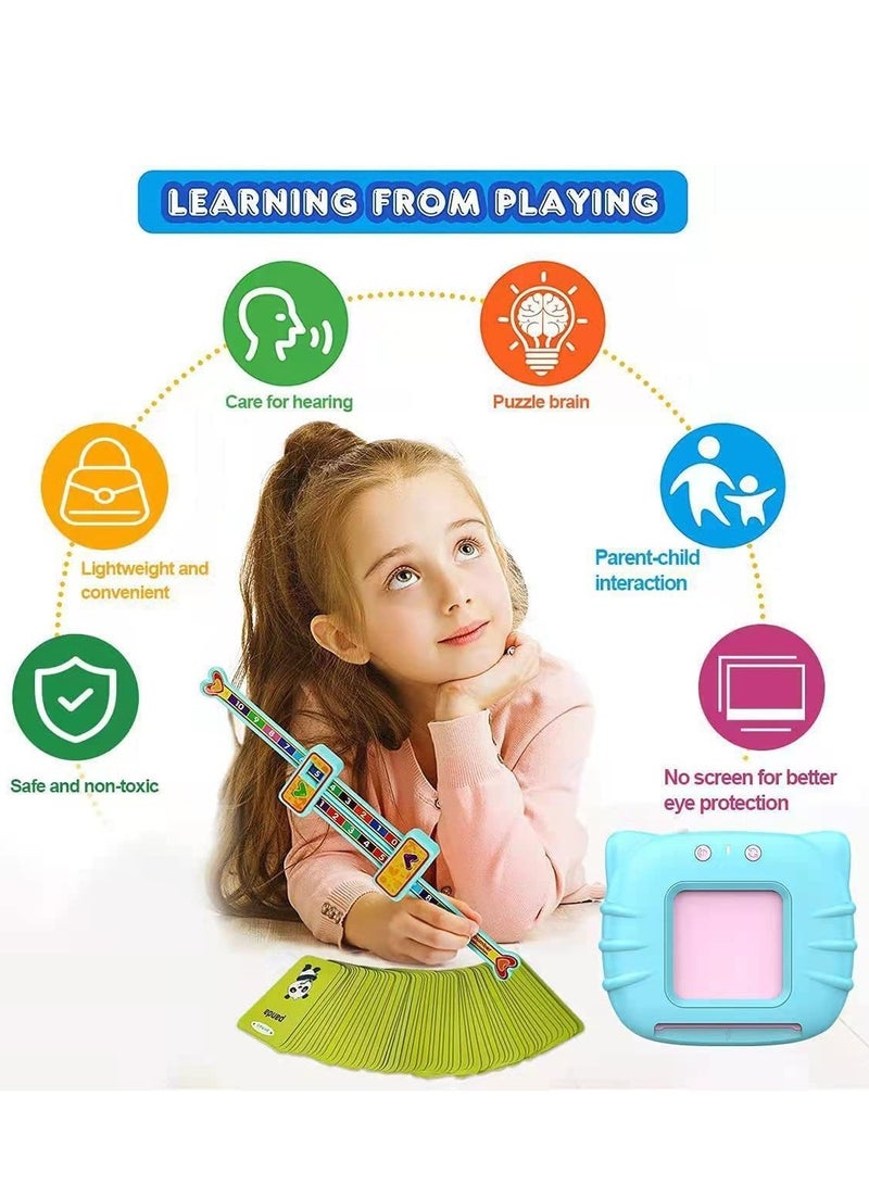 112 Cards Talking Flash Cards for Toddlers 2-4 Years ,Educational Toys for 1 2 3 4 Year Old - Speech Therapy Toys Learning Animals Shape Color, Learning Cards Machine Birthday Gift for Ages 1-4 - Image 2