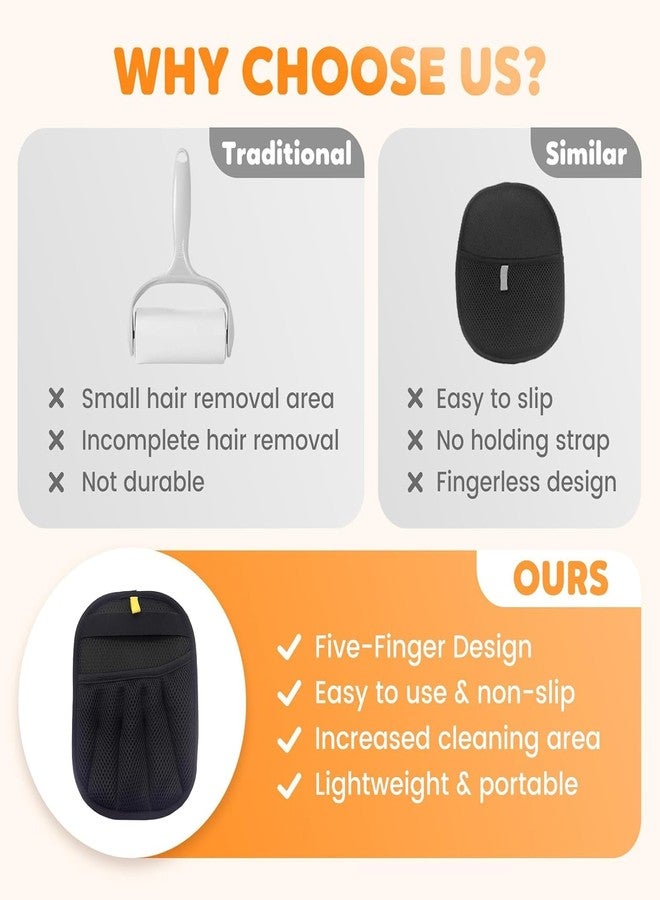 WESUN Pet Hair Removal Glove, Reusable Pet Hair Remover Glove, 2025 New Upgrade Efficient Grooming Gloves for Pet Hair, for Furniture, Carpet, Car Seat, Pet Grooming (1) - Image 4