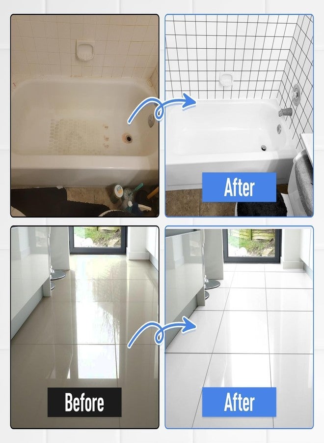 DWIL Tub Paint, Tub and Tile Refinishing Kit 33oz with Tools and 2 Grout Pen, White Bathtub Paint Water Based &Low Odor, Easy to Use Sink for Bathroom Kitchen, Semi-Gloss White, 50-55sq.ft - Image 4