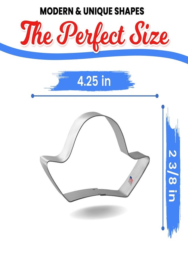 Foose Cookie Cutters 4.25 in Pirate Hat Metal Cookie Cutter Shapes Made in USA, Silver - Image 3