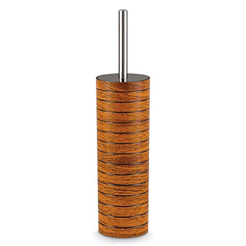 Freelance Miami Polystyrene Toilet Cleaning Brush with Holder Stand - Dark Wood - Hygienic Commode/Toilet Brush Cleaner Set - Compact Stand, Ideal for Cleaning Bathroom Pot/Bowl/WC - Holder Included - Image 1