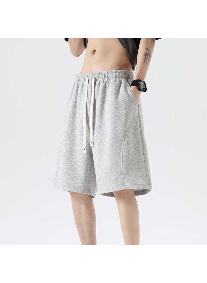 Dingfengbaoluo Men's Casual Shorts Style Comfortable Loose-fit Straight Leg Sports Shorts Hyj01 Dark Grey L - Image 3