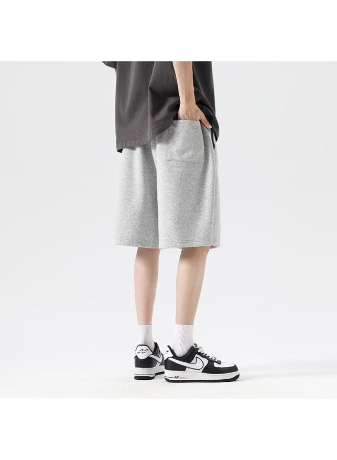 Dingfengbaoluo Men's Casual Shorts Style Comfortable Loose-fit Straight Leg Sports Shorts Hyj01 Dark Grey L - Image 1