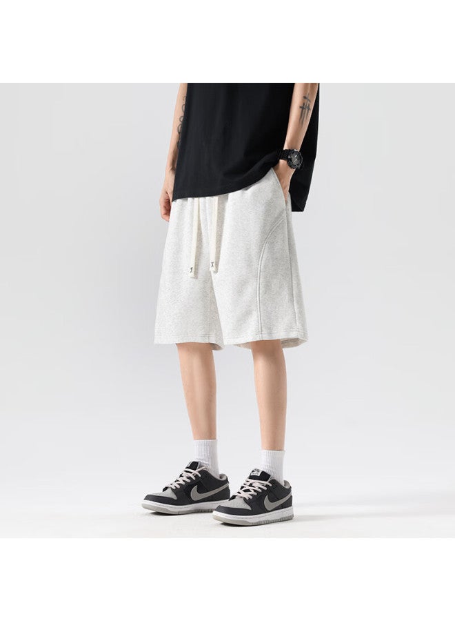 Dingfengbaoluo Men's Casual Shorts Style Comfortable Loose-fit Straight Leg Sports Shorts Hyj01 Dark Grey L - Image 5