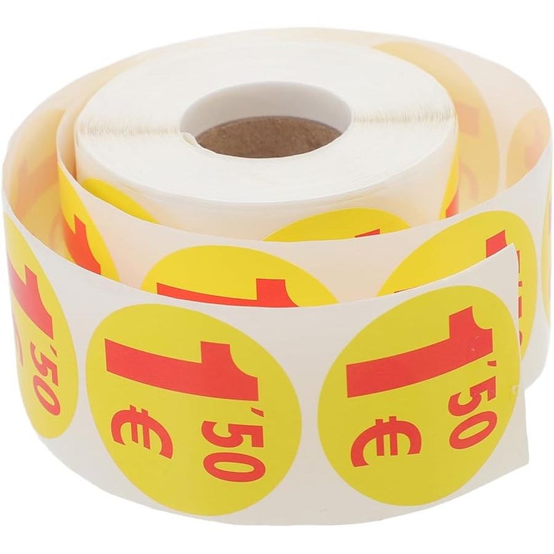 Bright Yellow Adhesive Price Tag Labels 3 80X3 80CM For Retail Supermarkets Small Business - Image 2