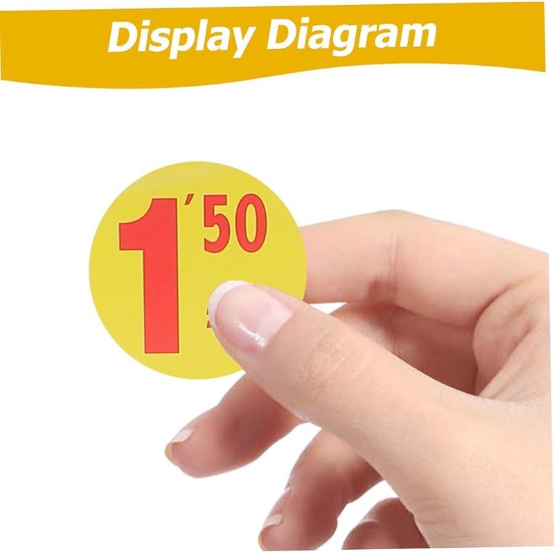 Bright Yellow Adhesive Price Tag Labels 3 80X3 80CM For Retail Supermarkets Small Business - Image 4
