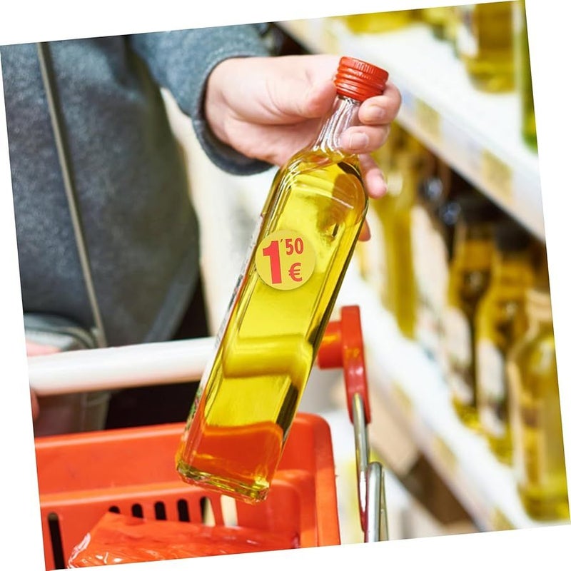 Bright Yellow Adhesive Price Tag Labels 3 80X3 80CM For Retail Supermarkets Small Business - Image 3