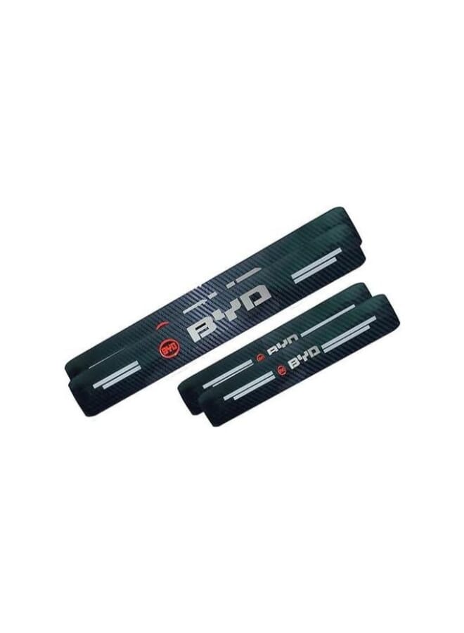 Generic Carbon Fiber Car Door Sill Protector Strip - BYD Logo - Scratch Resistant - Easy to Install - Suitable for All Types of BYD Cars  - Image 1