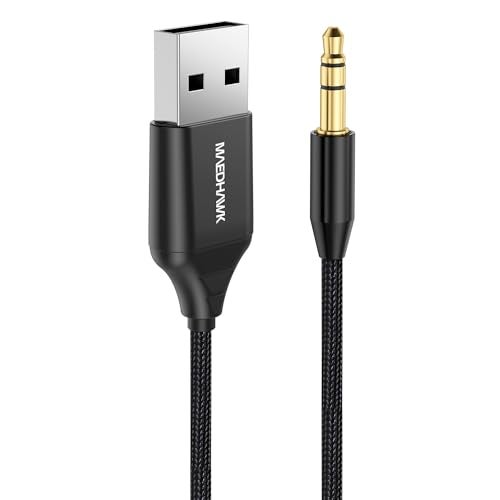MaedHawk Aux to Bluetooth Receiver for Car, Bluetooth Aux Adapter with USB to 3.5mm Audio Jack kit BT5.3 for Car Stereo Home Speakers Music Streaming Hands-Free Calling, A2DP - Image 1