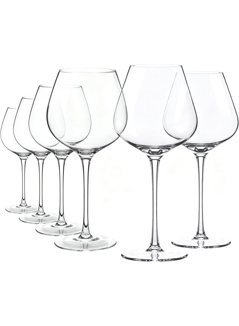 Crystal tumbler set of 6, hand blown Italian style crystal tumblers, lead free, universal glass, classic stemware set 495ml - Image 1