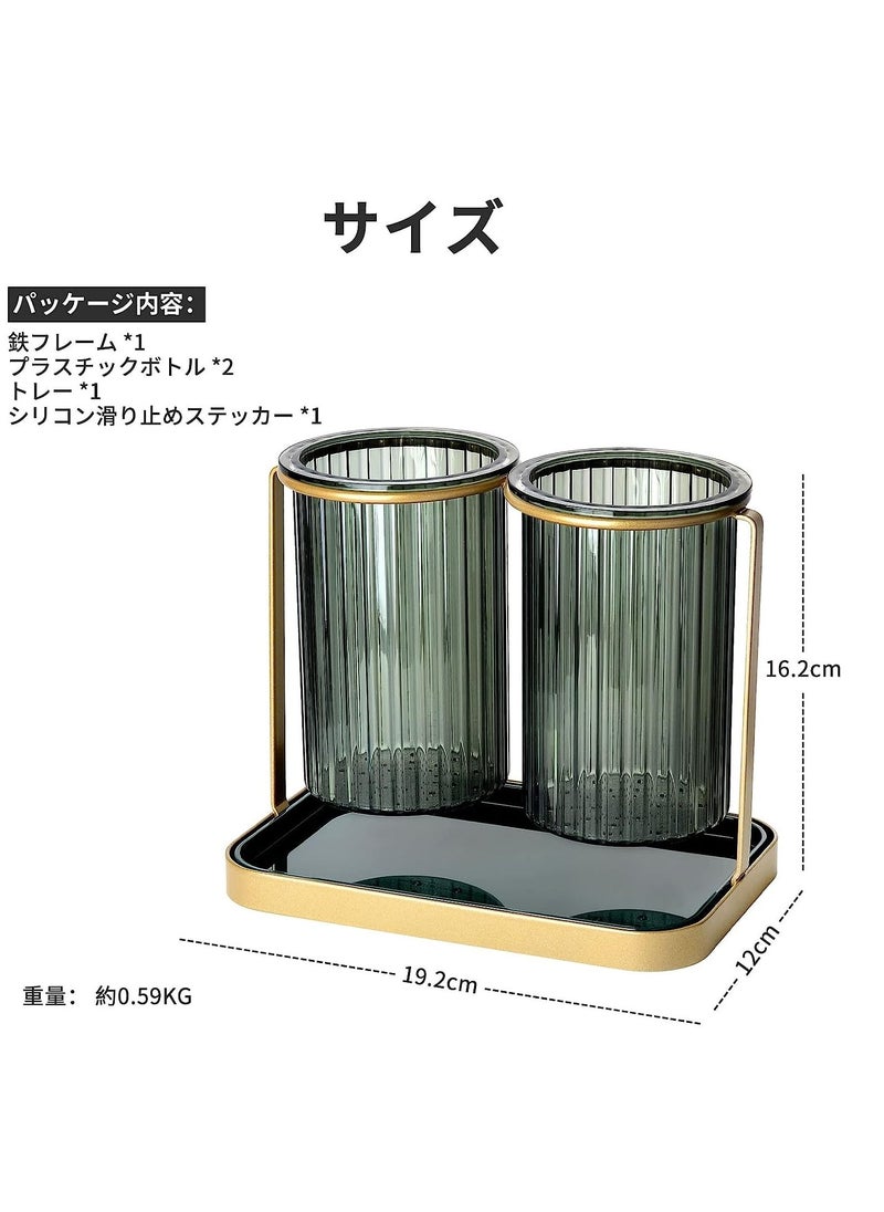 Dinnerware and Cutlery Holder, Cooking and Cutlery Organizer, Advanced Design 2 Cup Drying Bowl with Drain Tray (Circular)