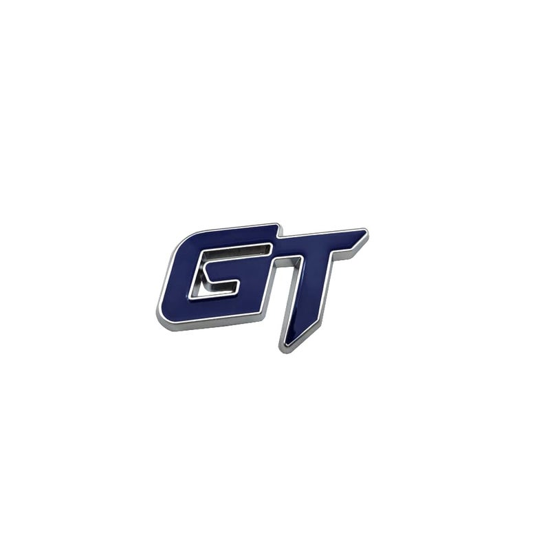 AutoBizarre شعار معدني ثلاثي الأبعاد مرتفع GT ملصق شارة لجميع السيارات والدراجات (أزرق) - Image 4