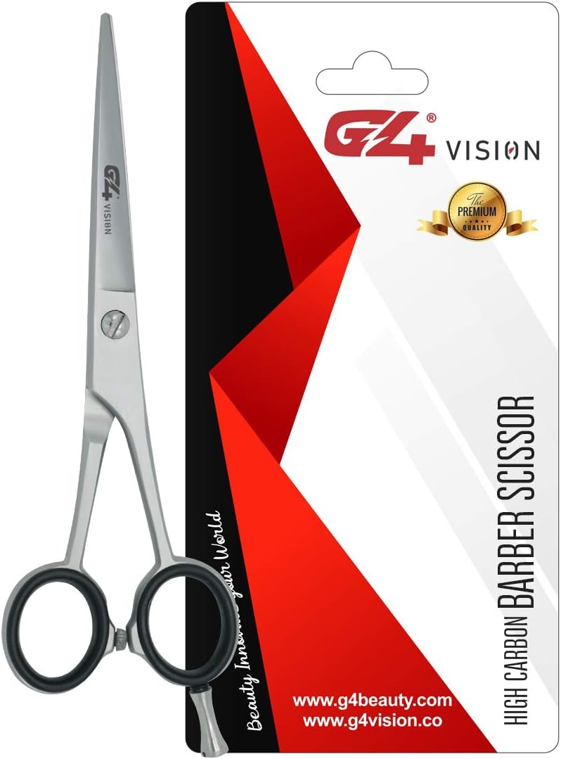 G4 Barber Hair Cutting Scissors Shears High Carbon Razor Sharp Mustache Haircut Hairdresser 6 inch