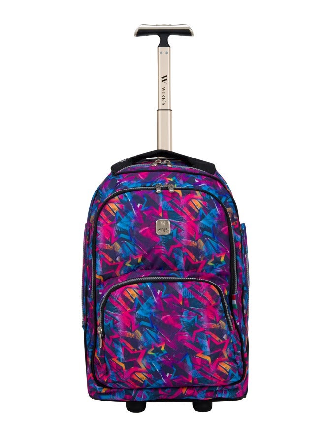 Wires 3 Piece Kids School Trolley Bag laptop compartment 2 Wheels With Lunch bag & Pencil Case  - Image 2