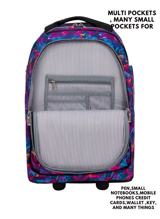 Wires 3 Piece Kids School Trolley Bag laptop compartment 2 Wheels With Lunch bag & Pencil Case  - Image 3