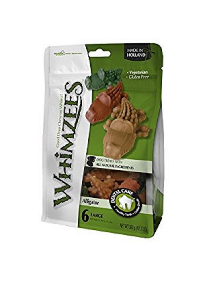 WHIMZEES - Paragon Whimzees Alligator Treat Dental Treat For Large Dogs, 6 Per Bag - Image 1