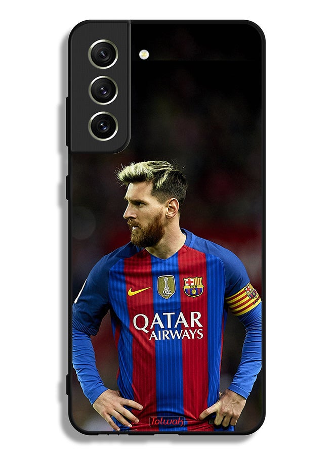 Tolwak Samsung Galaxy S21 FE 5G Protective Case Cover Messi Barcelona - Image 3