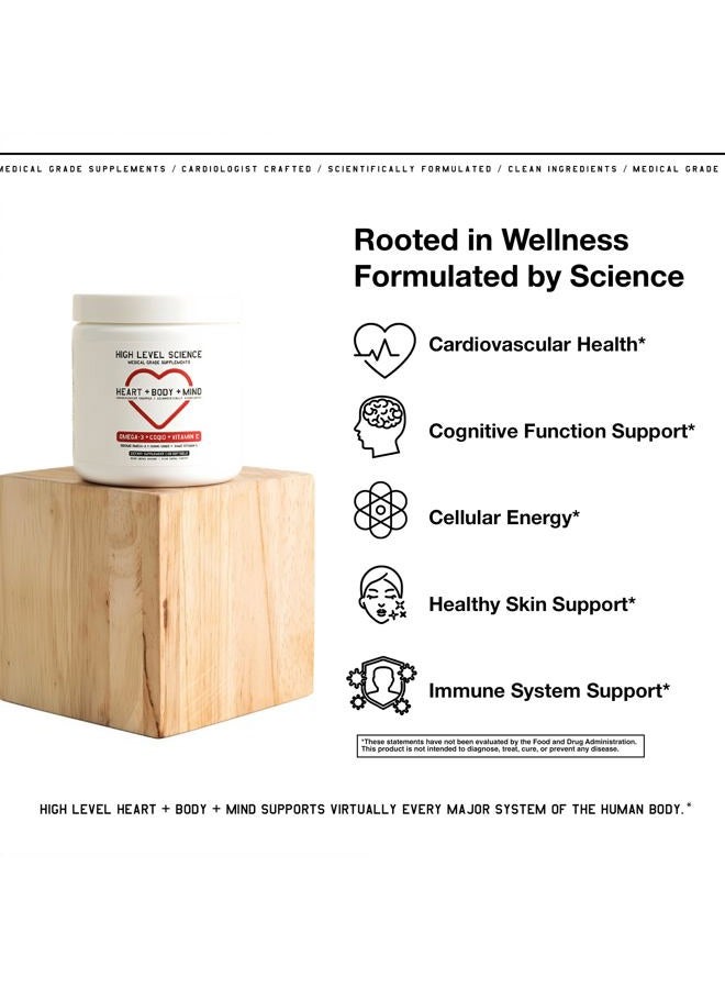 high level CoQ10, Omega-3, Vitamin E - Formulated by cardiologists for heart, body and mind health with DHA/EPA, antioxidant for energy, superior bioavailability. - Image 2
