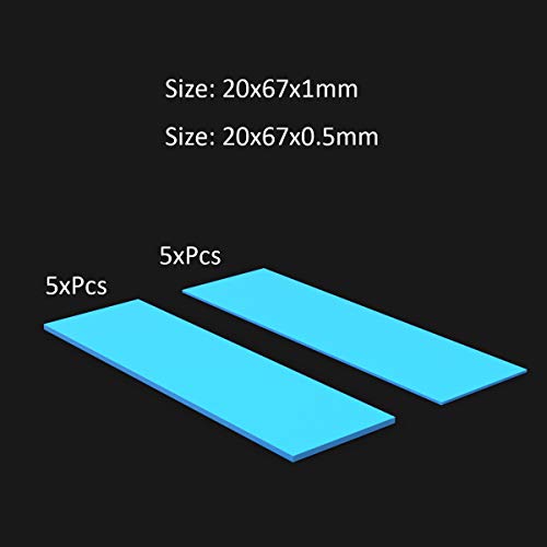 GLOTRENDS [10 Packs] GLOTRENDS M.2 Thermal Pad Fit for M.2 SSD, Fit for NVMe SSD, Fit for PS5 SSD, Fit for 2280 M.2 Heatsink, etc. - Image 2