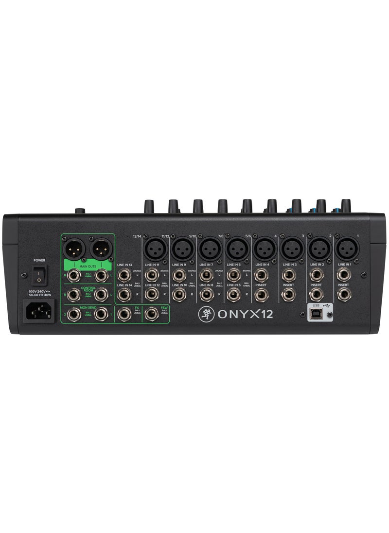 Mackie MACKIE Onyx 12-Channel Premium Analog Mixer with Multi-Track USB + Stereo SD Card Recording  - Image 3