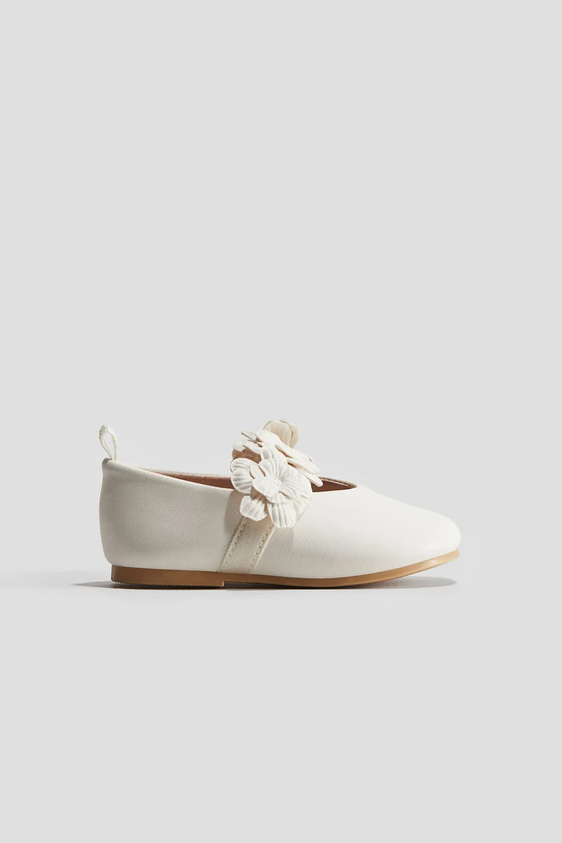 H&M Appliquéd ballet pumps