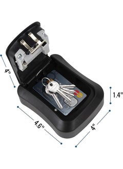 erorex Key Lock Box Waterproof Lock Box For House Keys Portable Combination Lockbox Wall Mounted Hanging Key Storage Box Resettable Code Safe Security Lock Box  - Image 5