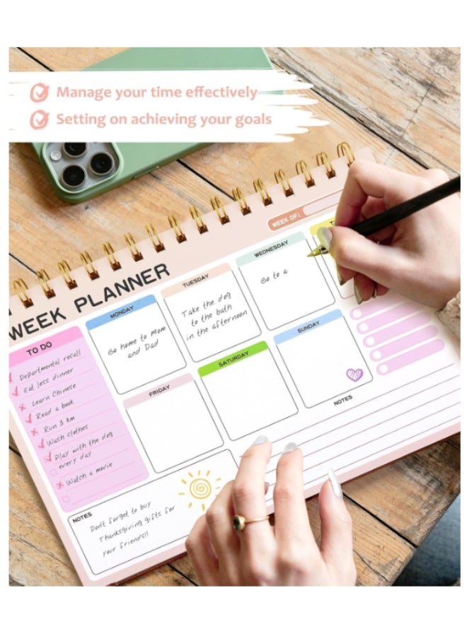 Weekly to Do List Notepad – Desk Planner with 52 Undated Tear-Off Sheets, Habit Tracker & Productivity Organizer, Ideal for Students, Office & Home Use - Image 3