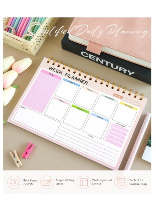 Weekly to Do List Notepad – Desk Planner with 52 Undated Tear-Off Sheets, Habit Tracker & Productivity Organizer, Ideal for Students, Office & Home Use - Image 4