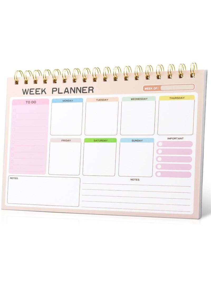 Weekly to Do List Notepad – Desk Planner with 52 Undated Tear-Off Sheets, Habit Tracker & Productivity Organizer, Ideal for Students, Office & Home Use - Image 1