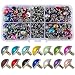 YORANYO 160 Sets 1332 Inch Mixed Colors Leather Rivets Pearl Rivets Studs Imitation Pearl Rivets for Clothing Rapid Rivets Studs for Belts Bags Shoes Dog Collars Leather Craft Rivets - Image 2