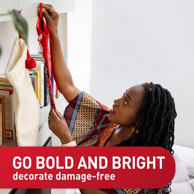 Command Medium Clear Wire Toggle Hooks,10 Wall Hooks and 12 Command Strips, Damage-Free Hanging with Adhesive, Great for Hanging Christmas Decorations, Holds up to 2 lb - Image 3