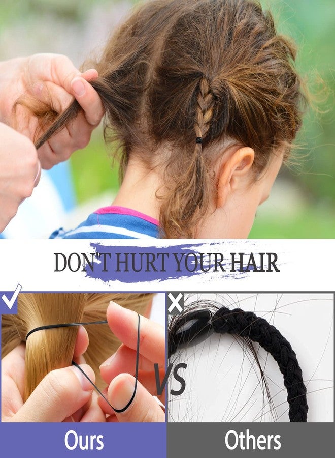 كان برنسيس كانبرنسس 1000 قطعة من ربطات الشعر المطاطية (أسود) - Image 3