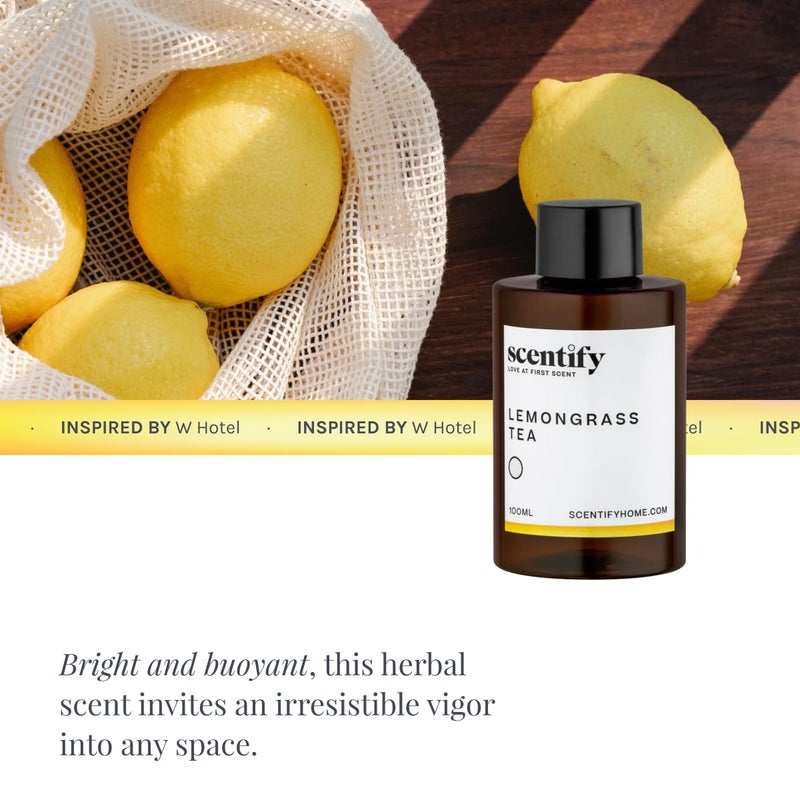 Scentify Lemongrass Aroma Oil Refill Scent for Oil Diffusers - Lemongrass, Clove, Musk Scents - Luxurious Relaxing Aromatherapy Diffuser Fragrance 100ml, 3.38 oz - Image 4