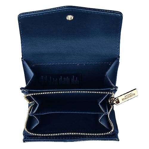 Accessorize London Women's Navy Small Flap Zip Around Purse - Image 3