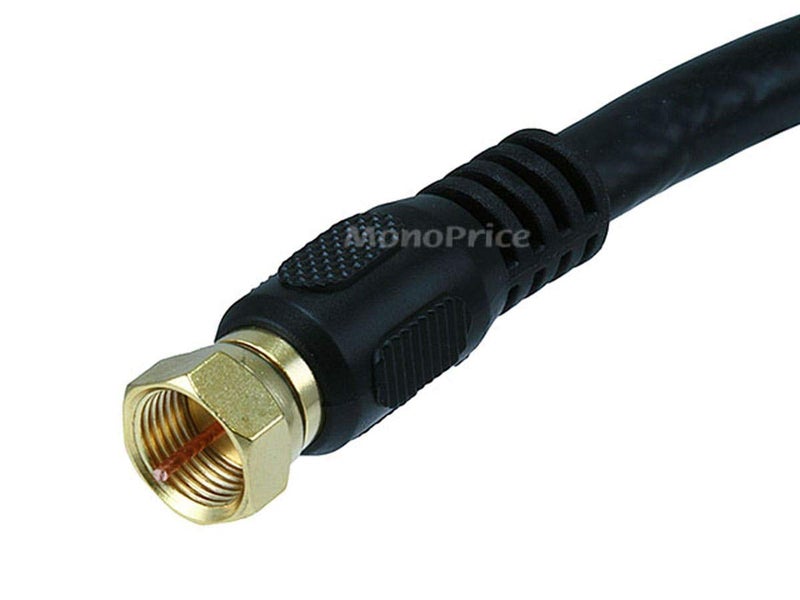 Monoprice كابل كواكسيال Monoprice RG6 رباعي الدرع CL2 مع موصل من نوع F للتلفزيون، 1.5 قدم - Image 2