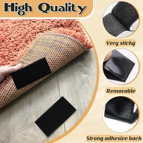 BlissfulBlend 30 Ft×2 Inches Hook and Loop Tape, Strong Viscosity Adhesive Back Arbitrary Cutting, Sticky for Fabrics Nylon Self Adhesive Tape for Home Office School and Crafting, Reuse 2 Rolls Black and A Scissors - Image 4