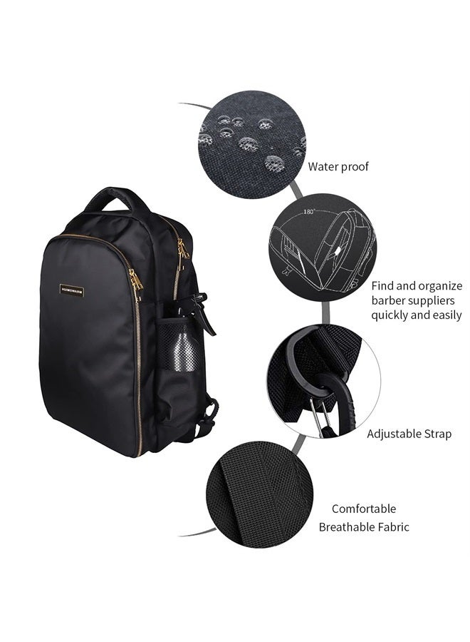 HUIMSWARM Barber Supplies Bag Backpack for Barber,With 1PCS Barber Cape&Barber Brush,Large Capacity,Pure Copper Zipper,Water Proof,Barber Accessories of Professional Barber Tools Backpack.