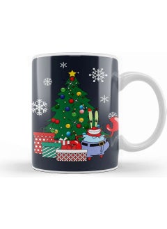 Print Shop Mr Krabs Around The Christmas Tree Spongebob Mug Porcelain